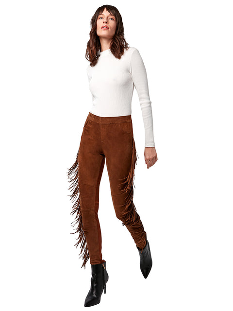 Ignore - LANA FRINGE LEATHER LEGGINGS - AS by DF