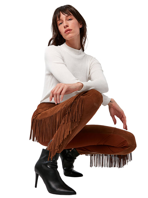 Ignore - LANA FRINGE LEATHER LEGGINGS - AS by DF