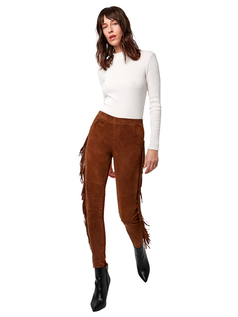 Ignore - LANA FRINGE LEATHER LEGGINGS - AS by DF