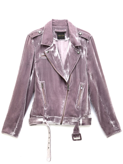 CULT VELVET MOTO JACKET