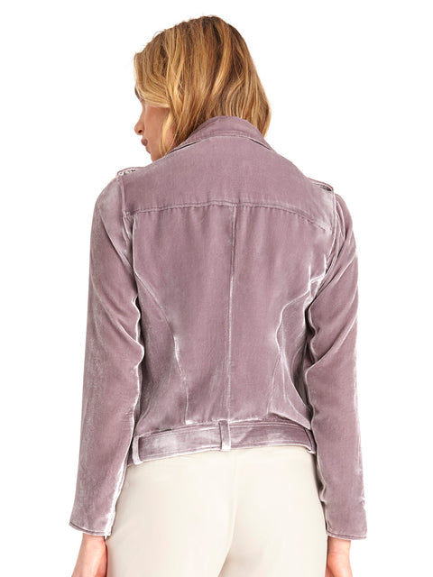 CULT VELVET MOTO JACKET