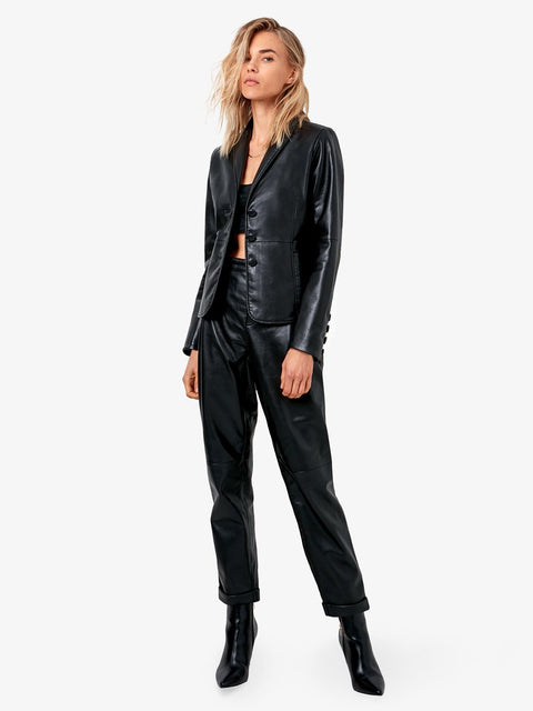 DENISE RECYCLED LEATHER TROUSER