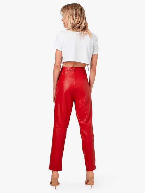 PANTALONE DENISE IN PELLE RICICLATA