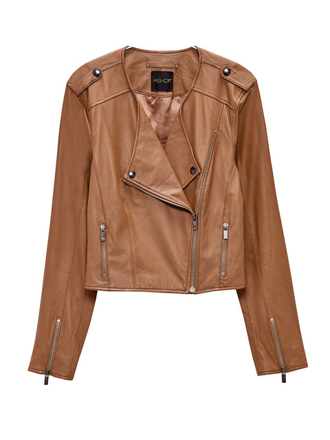 FAYE RECYCLED LEATHER JACKET