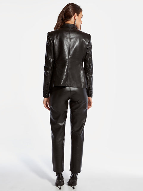 JORDAN RECYCLED LEATHER TROUSERS