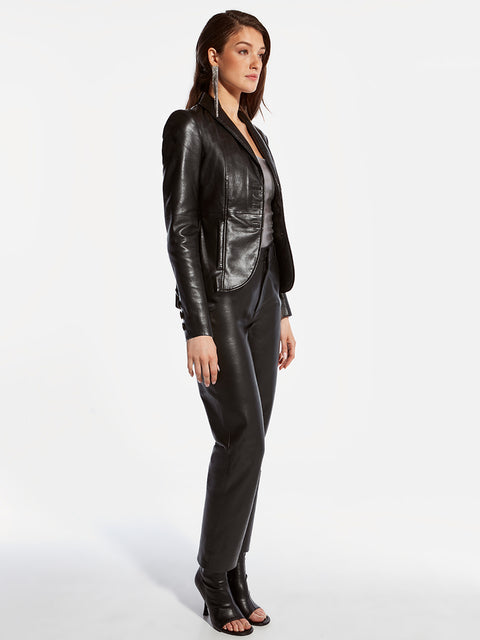 BLAZER DENISE IN PELLE RICICLATA