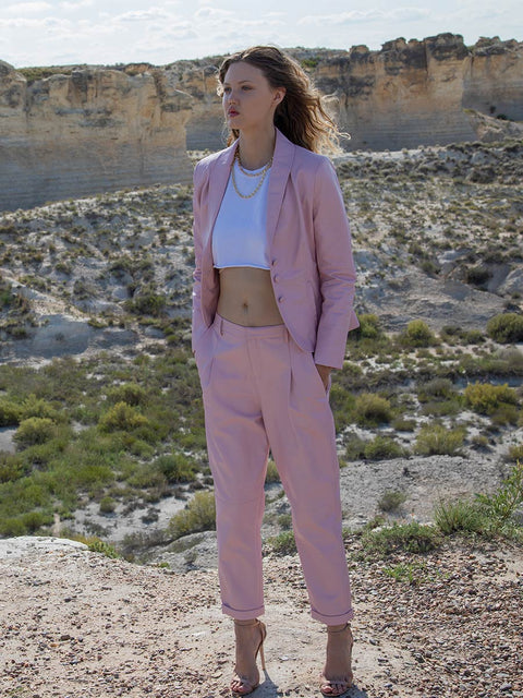 DENISE RECYCLED LEATHER TROUSER