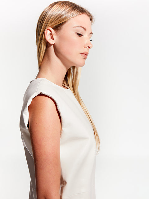 MARA RECYCLED LEATHER SHIFT DRESS