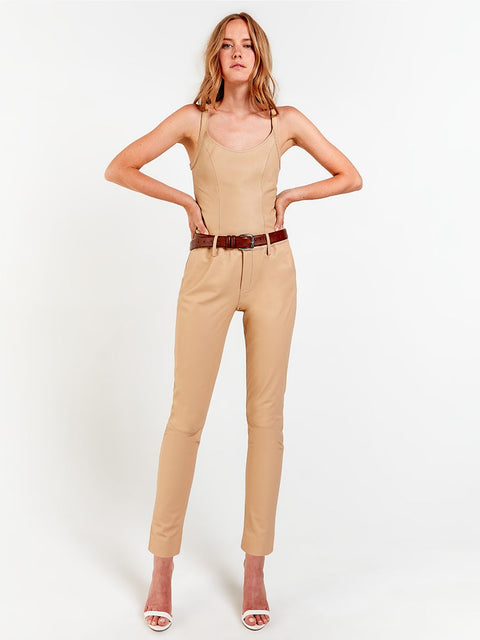 JORDAN RECYCLED LEATHER TROUSERS