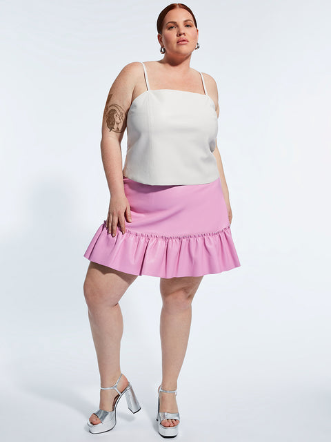 CURVE PENNY RECYCLED LEATHER CAMI