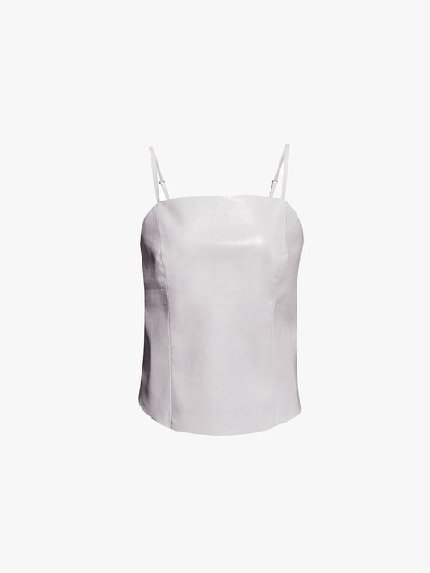CURVE PENNY RECYCLED LEATHER CAMI