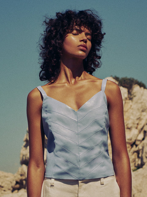 BECCA RECYCLED LEATHER TANK