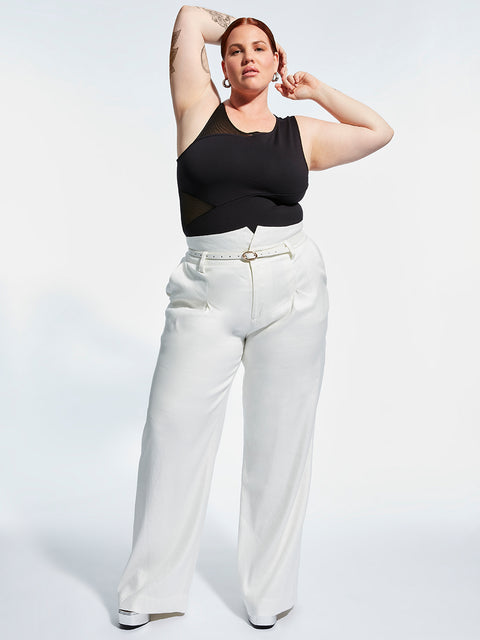 CURVE MASON CUT-OUT TOP