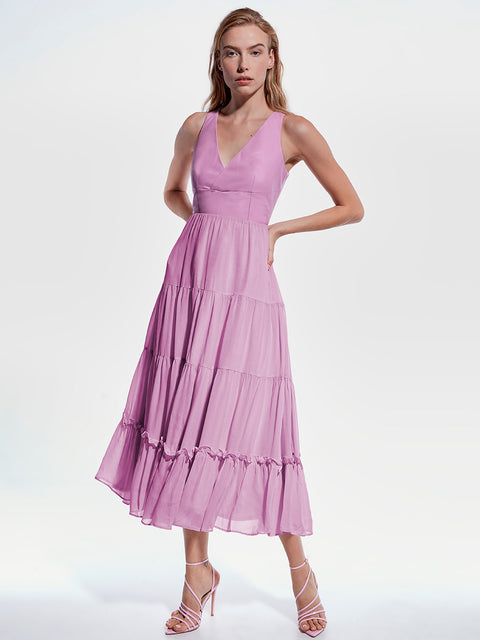 CLEMENTINE RECYCLED LEATHER DRESS