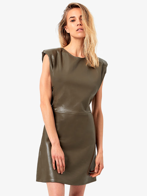 PORT ELIZABETH RECYCLED LEATHER DRESS
