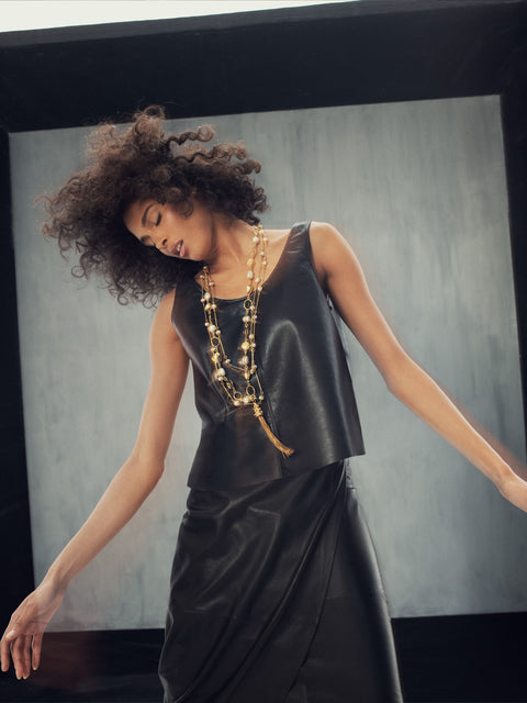 PORT ELIZABETH RECYCLED LEATHER TANK