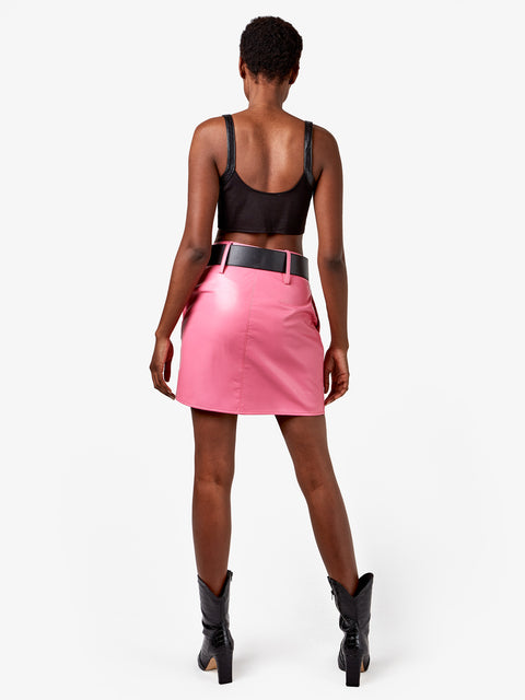 JORDAN RECYCLED LEATHER SKIRT