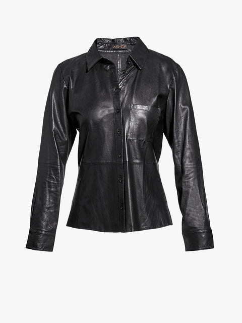 LA NUIT LEATHER BLOUSE