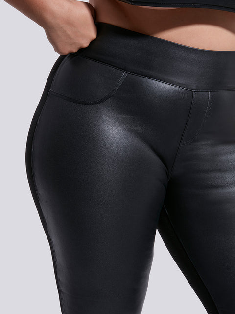 CURVE MERCURY RECYCLED LEATHER BRALETTE