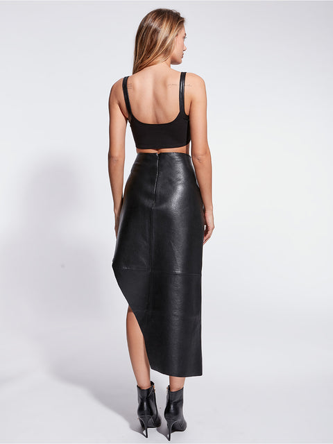 FALLON RECYCLED LEATHER SKIRT - AS by DF