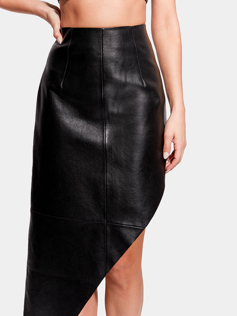 FALLON RECYCLED LEATHER SKIRT - AS by DF