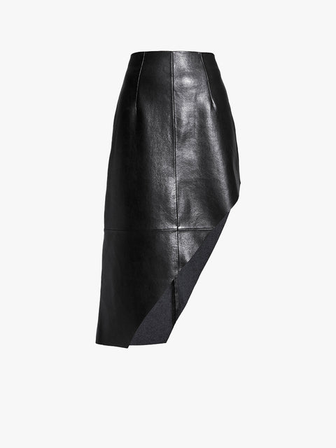 FALLON RECYCLED LEATHER SKIRT - AS by DF