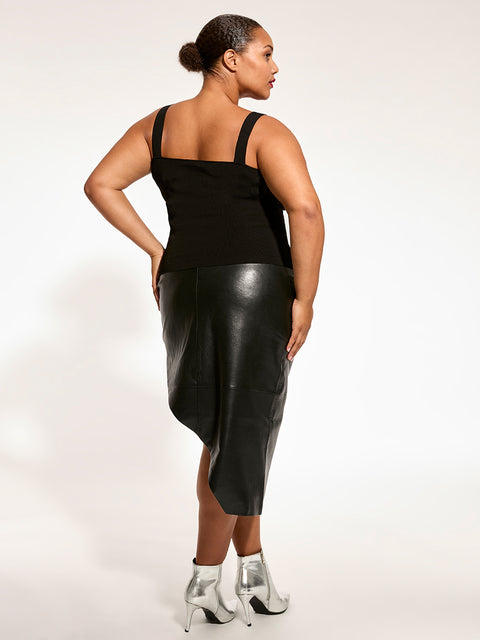 CURVE FALLON RECYCLED LEATHER SKIRT - AS by DF
