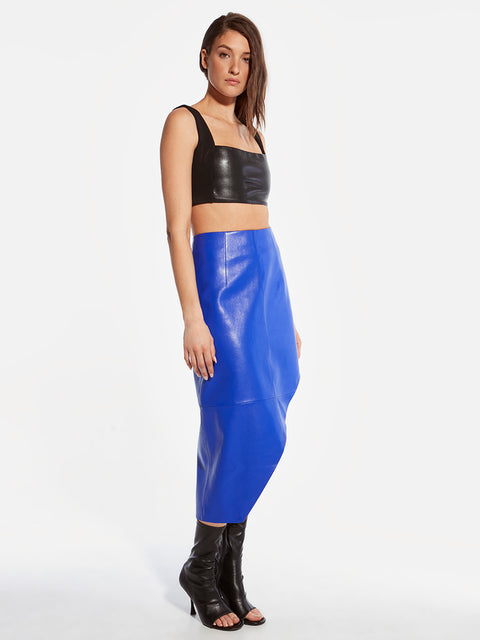 FALLON RECYCLED LEATHER SKIRT - AS by DF