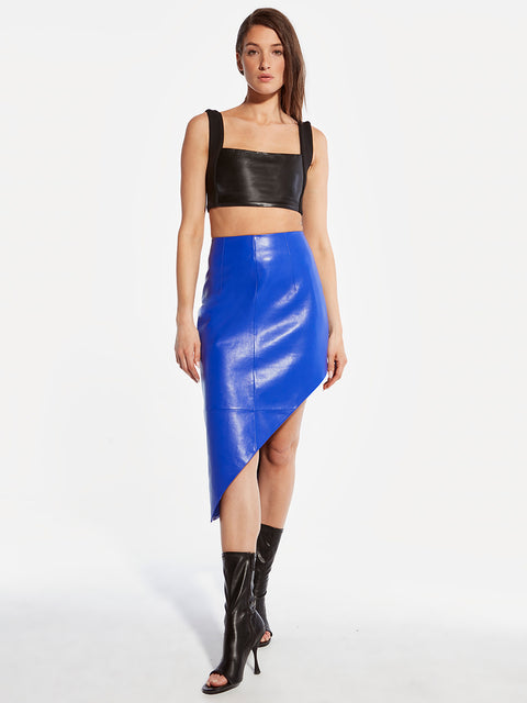 FALLON RECYCLED LEATHER SKIRT