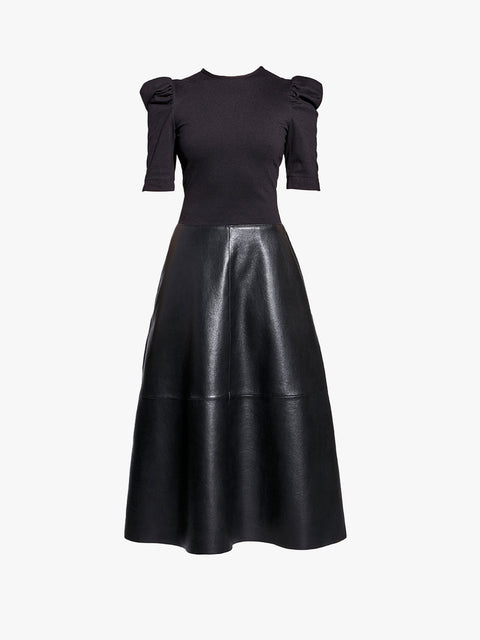 AMARE RECYCLED LEATHER DRESS