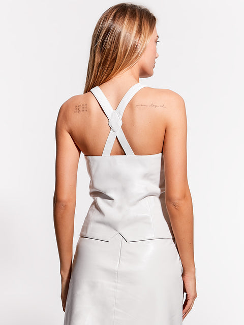 HAILEY RECYCLED LEATHER VEST - AS by DF