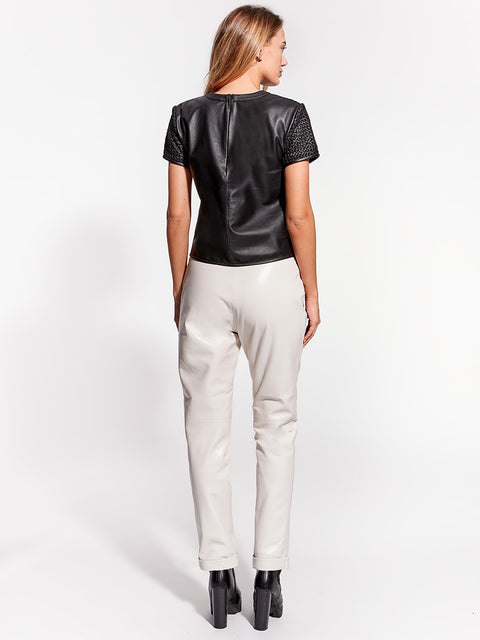 T-shirt PIAZZA IN PELLE RICICLATA