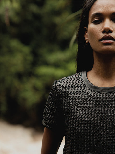 T-shirt PIAZZA IN PELLE RICICLATA