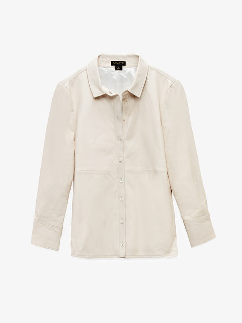 CINDY RECYCLED LEATHER SHACKET