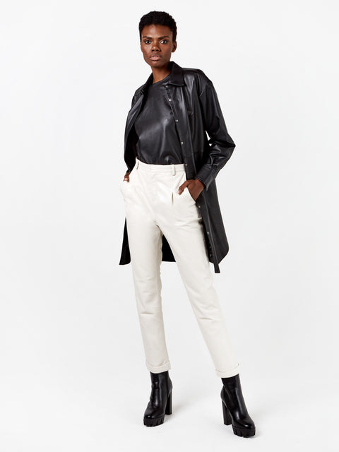 BONSOIR RECYCLED LEATHER SHIRTDRESS