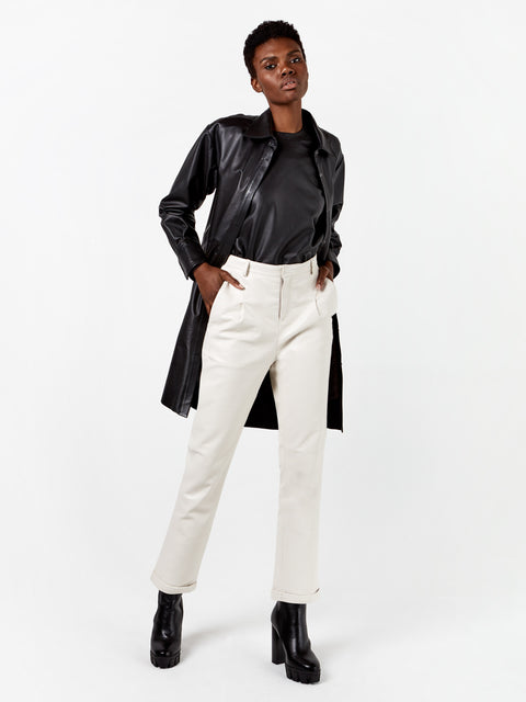 BONSOIR RECYCLED LEATHER SHIRTDRESS