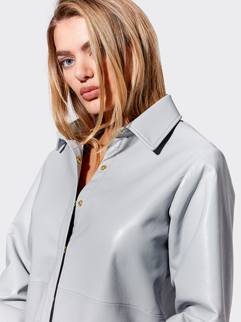 BONSOIR RECYCLED LEATHER SHIRTDRESS