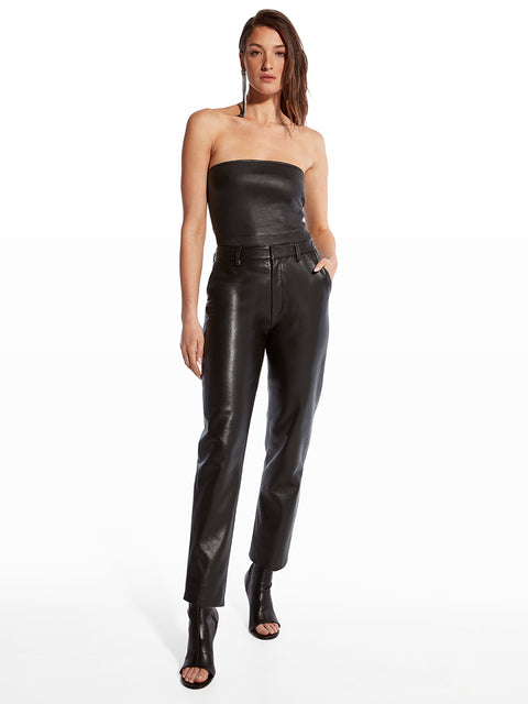 CINEMATIQUE STRETCH LEATHER BUSTIER - AS by DF