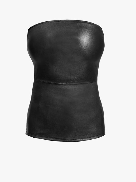 CINEMATIQUE STRETCH LEATHER BUSTIER - AS by DF