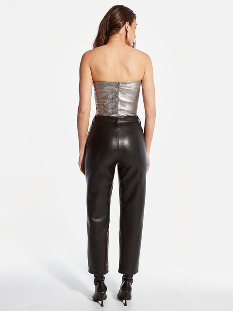 CINEMATIQUE STRETCH LEATHER BUSTIER - AS by DF