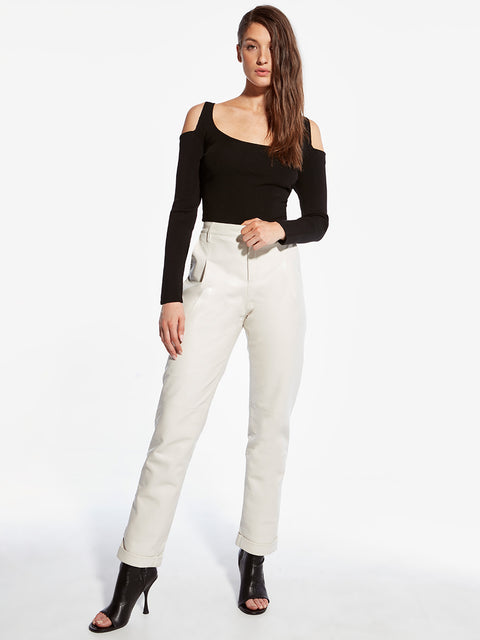 PANTALONE DENISE IN PELLE RICICLATA