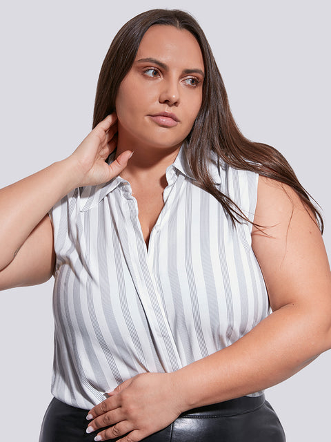 CURVE ISABELLA STRIPE BLOUSE
