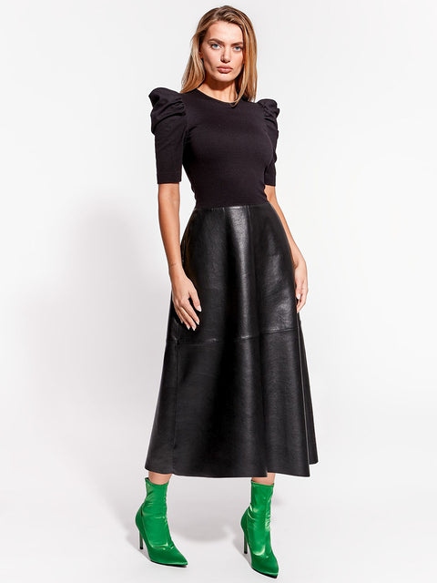 AMARE RECYCLED LEATHER DRESS