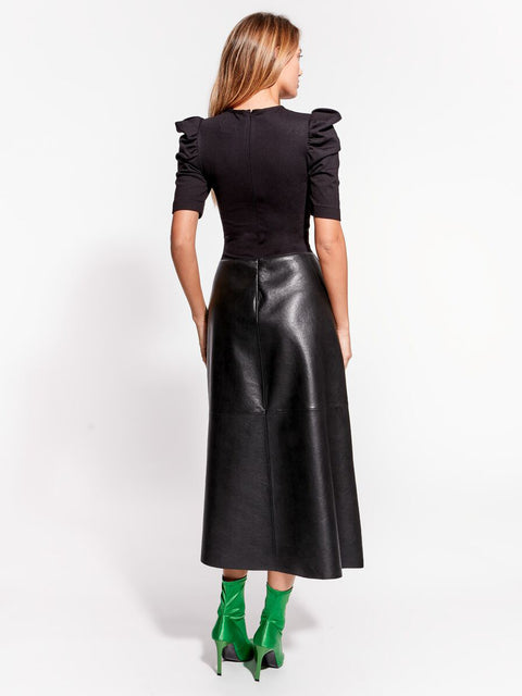AMARE RECYCLED LEATHER DRESS