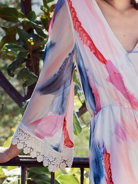 Ignore - PORTOFINO SILK ROMPER - AS by DF