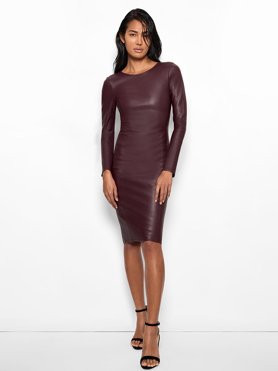 MRS. SMITH STRETCH LEATHER DRESS – AS by DF
