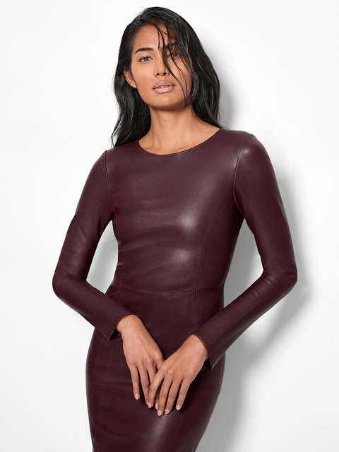 MRS. SMITH STRETCH LEATHER DRESS