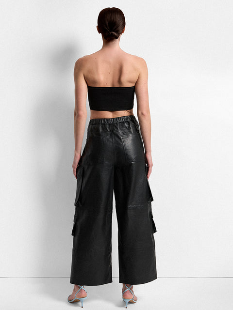 MAGRA RECYCLED LEATHER TOP