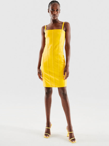 leather yellow dress AS By DF Women's Merci Stretch - Lemon Ronni Nicole Website | Made from a luxurious bridal party dresses plus size Color:Ivory Teal