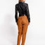 LA NUIT LEATHER BLOUSE